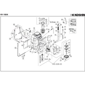 RM-10チャンバー(PE) 背負い式手動噴霧器 RV-15DX-AAA-1 部品 1個 工進 【通販モノタロウ】