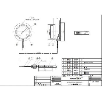 壁掛型隔測温度計(アクリル板仕様) 佐藤計量器製作所