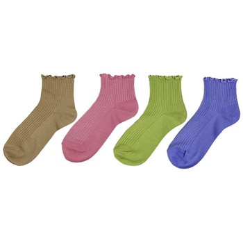 LC244380 婦人フリル履き口リブ/パステル ゴートレイド 72990359