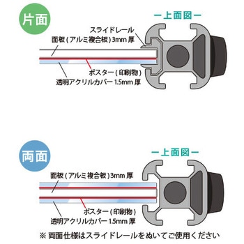 スマートメッセージスタンド  パンフレットケース付 常磐精工