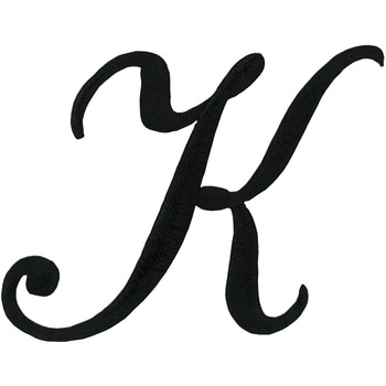イニシャルモチーフワッペン KIYOHARA(清原)