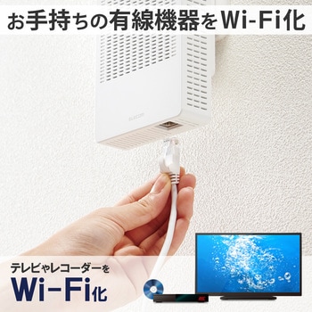 無線LAN 中継器 Wi-Fi 1201+574Mbps 高速通信 エレコム