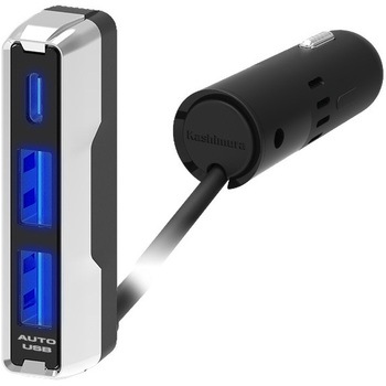 DC-5.4A-リバーシブルUSB 3ポート 自動判定 セパレート カシムラ