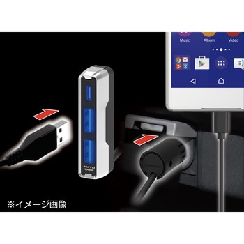 DC-5.4A-リバーシブルUSB 3ポート 自動判定 セパレート カシムラ