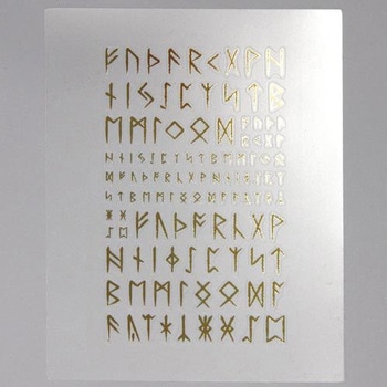 レジン用シール ルーン文字 ゴールド イングカワモト