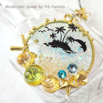 レジン用シール 海辺のシルエット 【両面】 イングカワモト