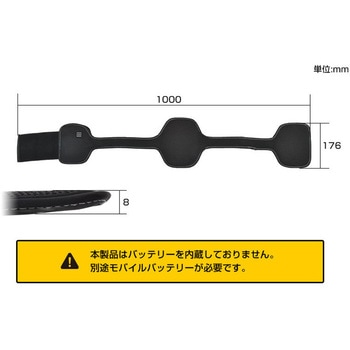 腰もお腹も暖かい何度も使えるカイロバンド サンコー(電子機器)