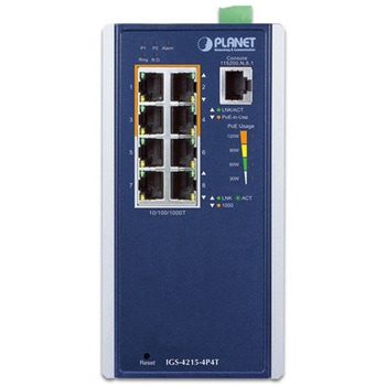 産業用PoEスイッチングハブ マネージド(管理型) ギガ8ポート - PLANET Technology