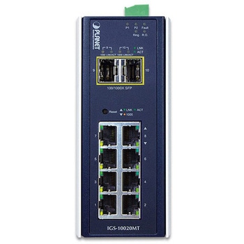 産業用スイッチングハブ マネージド(管理型)ギガ8ポート 2.5G SFP 2ポート PLANET Technology