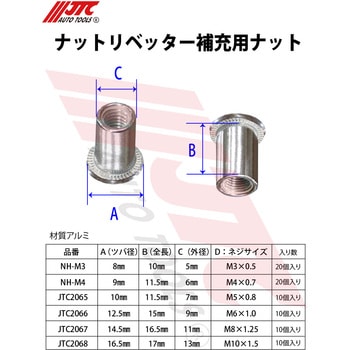 M8X1.25ナット 10個入り JTC