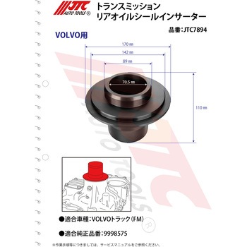 トランスミッションリアオイルシールインサーター JTC