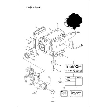 124811 GS35M 本体・モータ部品 モータマトメ 1個 BIGM(丸山製作所) 【通販モノタロウ】