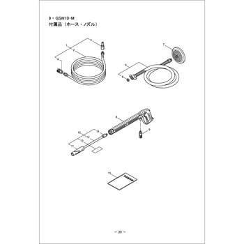 831612 GSW10-M 付属品 ホース、ノズル部品 ハリマーク BIGM(丸山