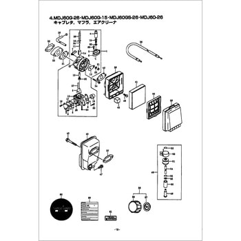 597298 DKJ60G-15-1 キャブレタ，マフラ，エアクリーナ部品 ガスケット キャブレター 1セット(5個) BIGM(丸山製作所)  【通販モノタロウ】