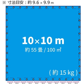 ブルーシート　10x10m #3000 ２枚 法人限定商品】ブルーシート 10m×10m #3000 厚手 2枚 | 床・壁
