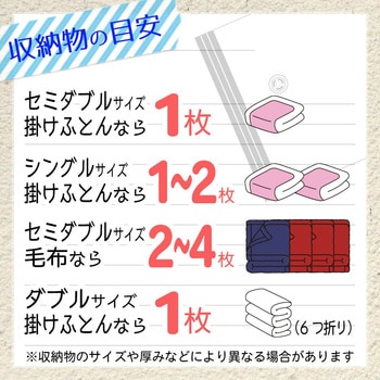 防ダニ ふとん圧縮袋 レック Lec 圧縮袋 収納袋 通販モノタロウ O 848