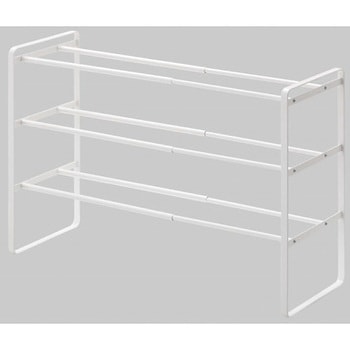 伸縮シューズラック フレーム3段 山崎実業 シューズラック 通販モノタロウ