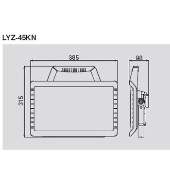 LYZ-45KN 45W LEDワークランプ(接地付) ハタヤリミテッド 充電式