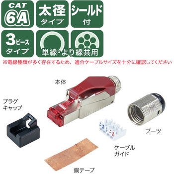 カテゴリー6Aモジュラープラグ DENSAN(ジェフコム)