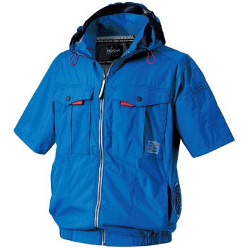 V1217 サイドファン半袖フードジャケット 快適ウェア 73404418