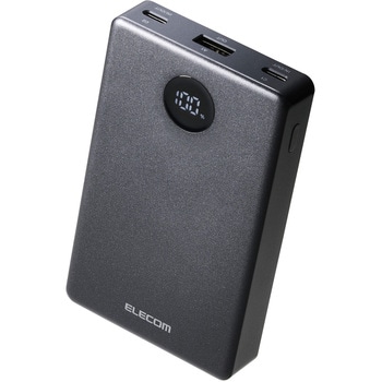 モバイルバッテリー 10000mAh 薄型 軽量 35W PSE適合 半固体リチウム iPhone Android 対応 LED残量1%表示 エレコム