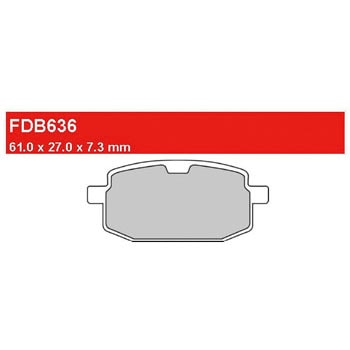 FDB636EF ECO Friction FERODO(tF[h) 73498468