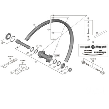 Y24698030 Eスルーハブ用ロックリング  (15mm/20mm)  DEORE SHIMANO(シマノ)