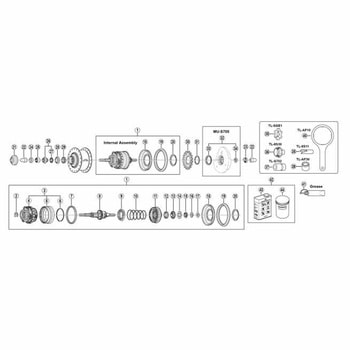 Y38F17000 SG-S705 右ロックナットワッシャー - SHIMANO(シマノ)