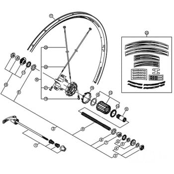 Y4CD98110 Y4CD98110 右スポーク (276mm/シルバー) ワッシャー付 WH-R561-S 1個 SHIMANO(シマノ)  【通販モノタロウ】