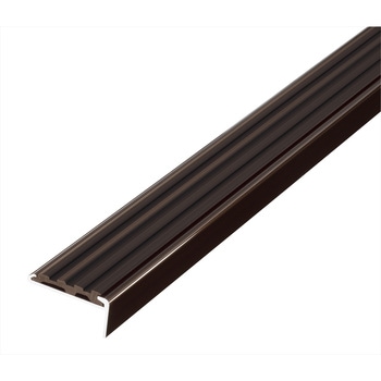 アシステップ 階段滑り止め アルミ製ノンスリップ ブロンズ タイヤ付 塩ビタイル・長尺シート用 アシスト