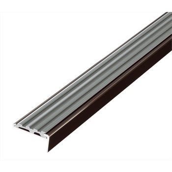 アシステップ 階段滑り止め アルミ製ノンスリップ ブロンズ タイヤ付 塩ビタイル・長尺シート用 アシスト