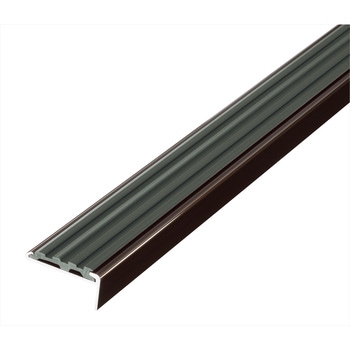 アシステップ 階段滑り止め アルミ製ノンスリップ ブロンズ タイヤ付 塩ビタイル・長尺シート用 アシスト