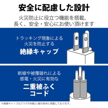 延長コード 電源タップ 舞台・スタジオ照明用 3P 4個口 黒 マグネット付 抜け止め エレコム