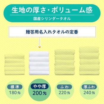 【名入れ】国産白シリンダータオル240枚(のし紙のみ名入れ) レスタス