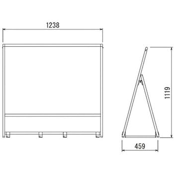 アルモード 屋外用片面A型 ポスタースタンド ベルク
