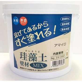 珪藻土壁材MIX 1缶(3kg) フジワラ化学 【通販サイトMonotaRO】