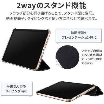 LP-ITMM21CNTBK 2021 iPad mini (第6世代) 背面クリアフラップケース