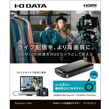 GV-HUVC/S UVC(USBビデオクラス)対応HDMI→USB変換アダプター I ・O
