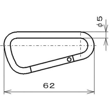 プラチェーン 定尺品 カラビナフック付