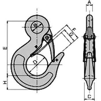 鍛造環付フック(安全レバー付) - コンドーテック