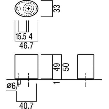 UT-401-50-02 床付け戸当り 1個 UNION(ユニオン) 【通販サイトMonotaRO】