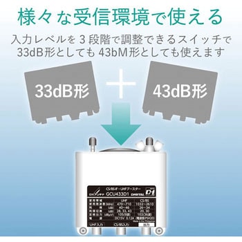 GCU433D1S CS/BS-IF・UHFブースター 1個 DXアンテナ 【通販モノタロウ】