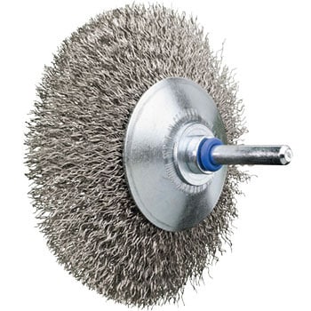 KBUIT総ステンレス軸付ブラシ、縁曲げ(ベベル形状)80d1 - PFERD 馬印