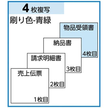 ヒサゴ GB480 納品書 請求・受領付 4P (200セット)：PANACEA+