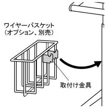 PCカート ワイヤーバスケット ナビス(アズワン)