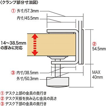 デスクパネル (クランプ式) サンワサプライ デスクトップパネル 【通販