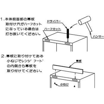 レンジフード 用前幕板 富士工業(FUJIOH) システム部材 【通販モノタロウ】