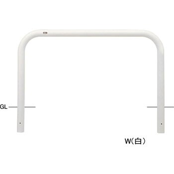 サンポール アーチ 固定式 FAH-11U15-800(Y)(W) φ101.6(t4.2) W1500