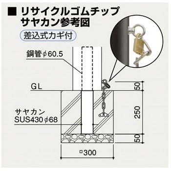 リサイクルボラードゴムチップ RB-400 - サンポール