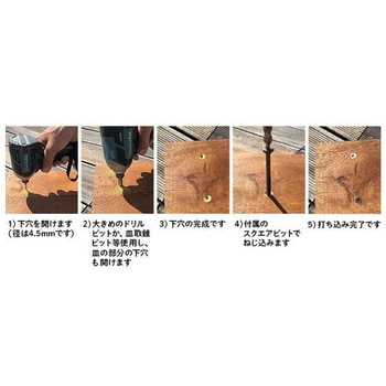 GROVE ステンレスウッドデッキビス(ケース売) - グローブウッド(GROVE WOOD)